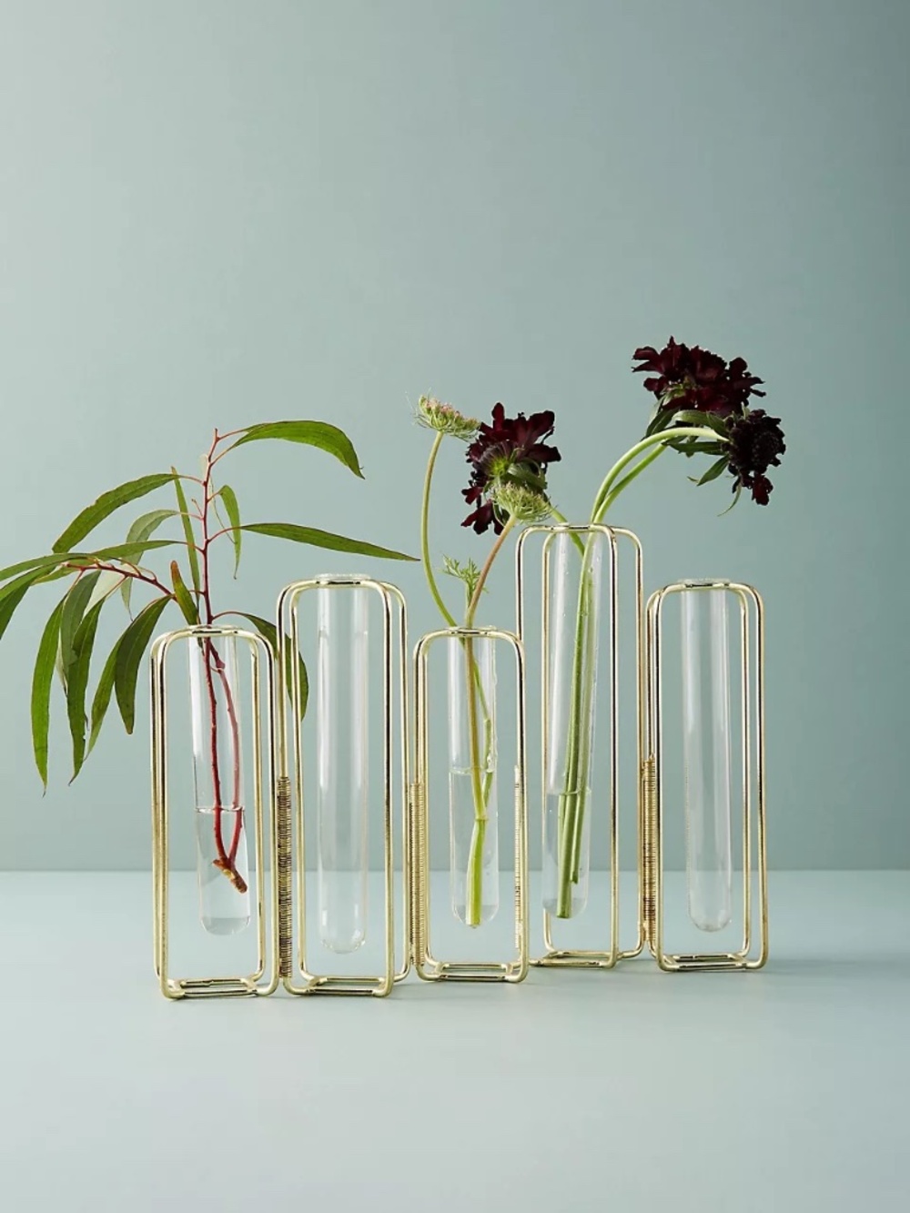 NIB Anthropologie Staggered Gold Vase